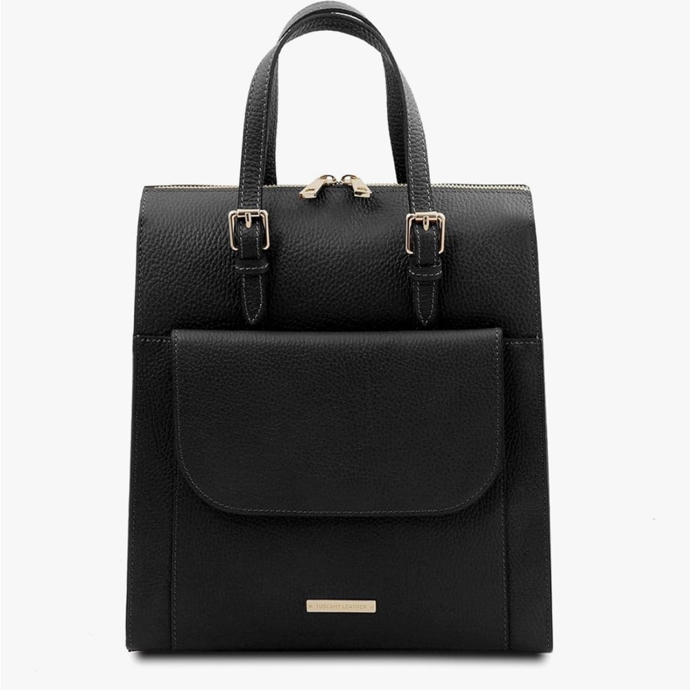 Tuscany leather Black Leather Backpack